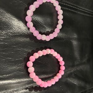 Pink Beaded Bracelets stretch